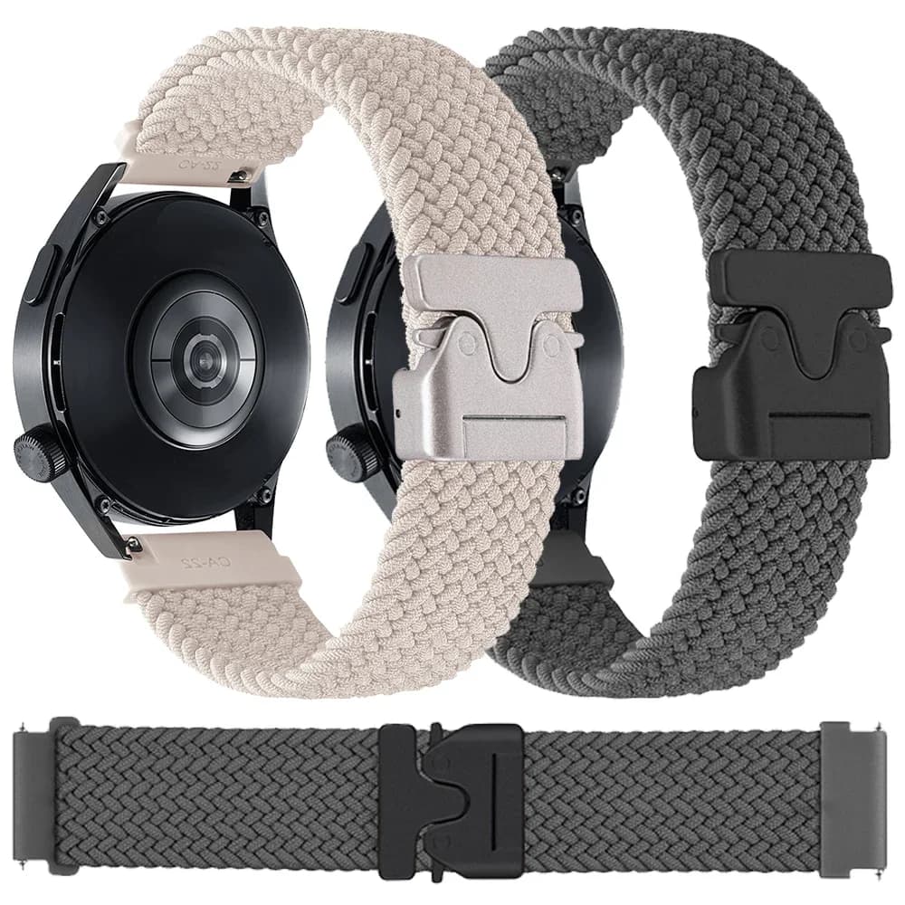 Cinturino orologio in nylon da 20mm 22mm per Garmin Venu 3 2 Forerunner 265 255 165 Vivoactive 5 4 S50 S42 Braccialetti intrecciati con fibbia per paracadute