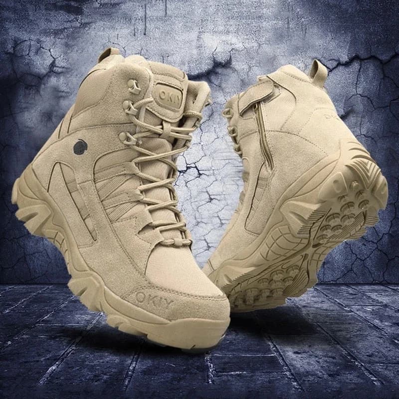 Stivali con Piattaforma per Uomo, Scarpe da Lavoro Impermeabili, Calzature da Escursionismo e Arrampicata per Uomo 2026