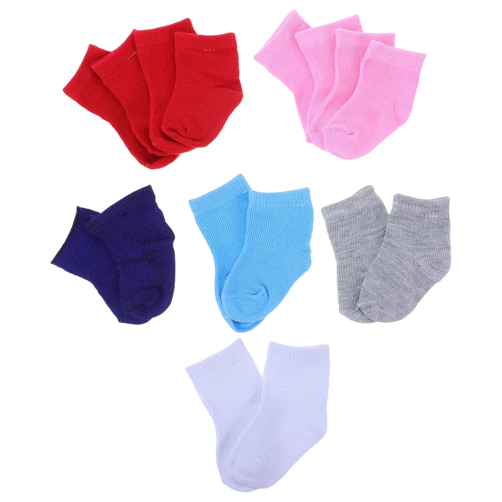 8 paia di calzini compatti per micro-oggetti di abbigliamento, adatti per la decorazione d'interni di case delle bambole, accessori per giochi creativi