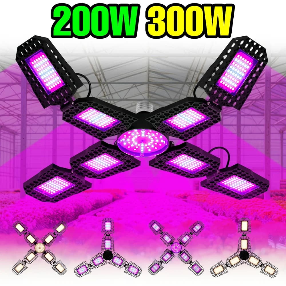 300W LED E27/E26 Coltiva La Luce Spettro Completo Serra Pianta Coltura Idroponica Lamp for Interior Verdura Flower Seme Growbox