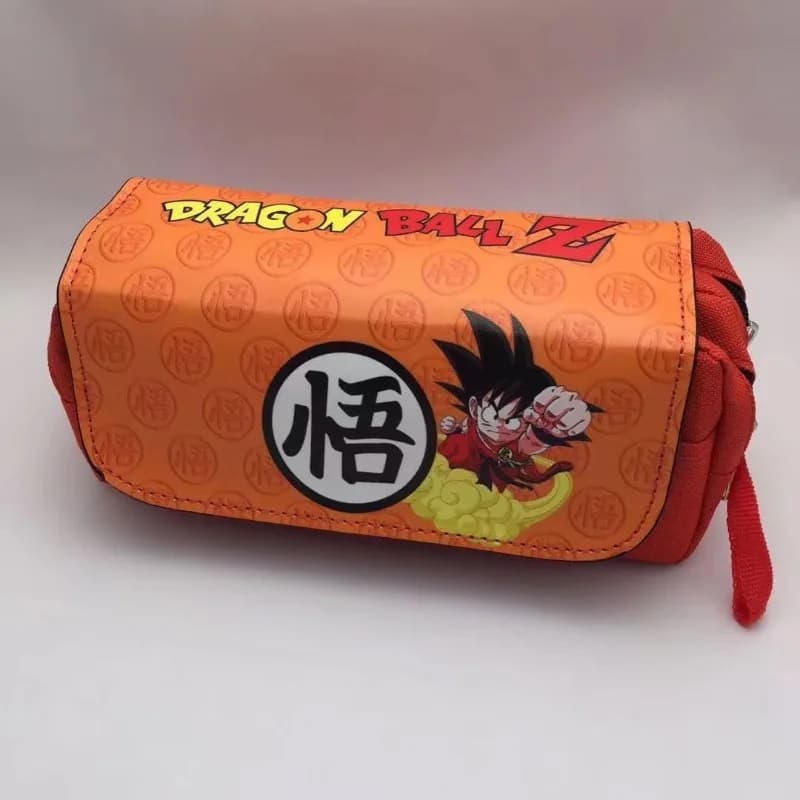 New Dragon Ball Enlightenment Pen Bag Turtle Character Large Capacity Double-layer Zipper Canvas Stationery Box Pencil Case Gift