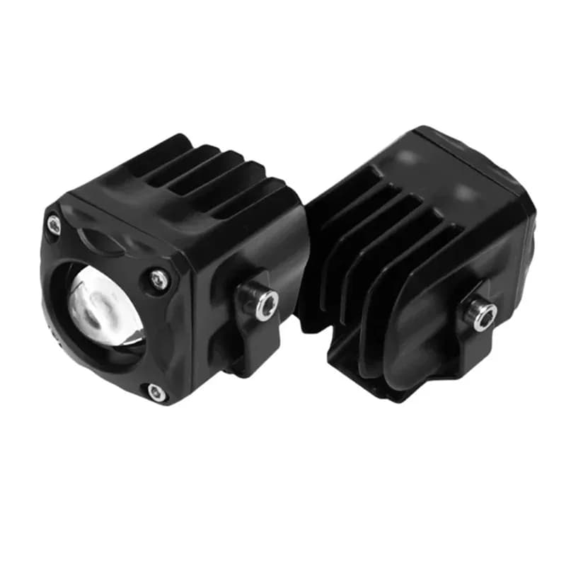 Faro LED per moto 15W Doppio illuminazione bianca gialla IP67 Costruzione in lega di alluminio impermeabile adatta alla maggior parte delle motocicli standard