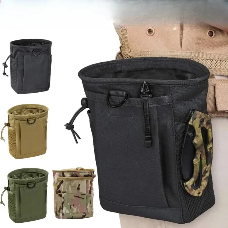 Outdoor Drawstring Magazine Dump Pouch Adjustable Utility Belt Fanny Hip Holster Bag Outdoor Ammo Storage Pack