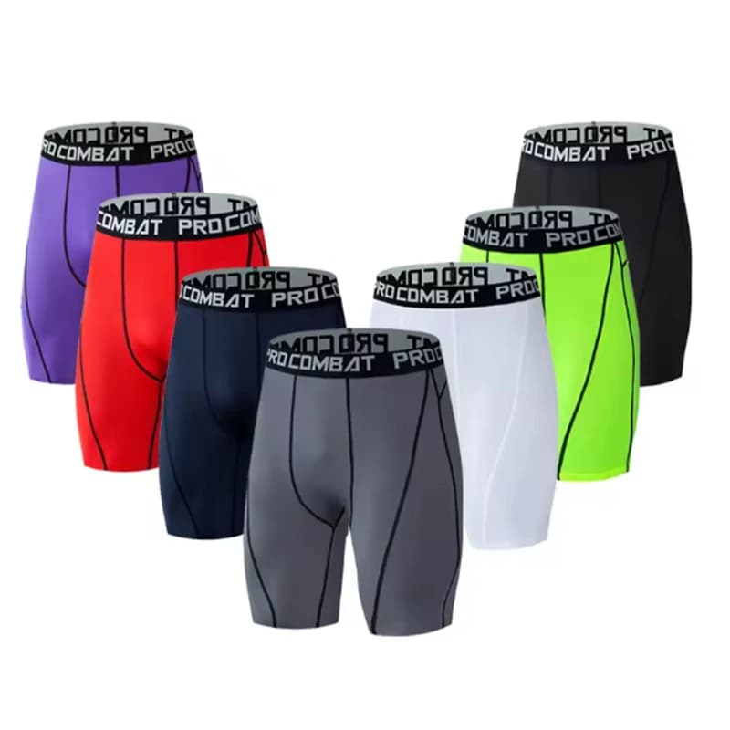outdoors Cycling Shorts Fitness Workout Inseam Gym Knickers Male Muscle Alive Elastic Compression Tights Skinny Leggins Hombre