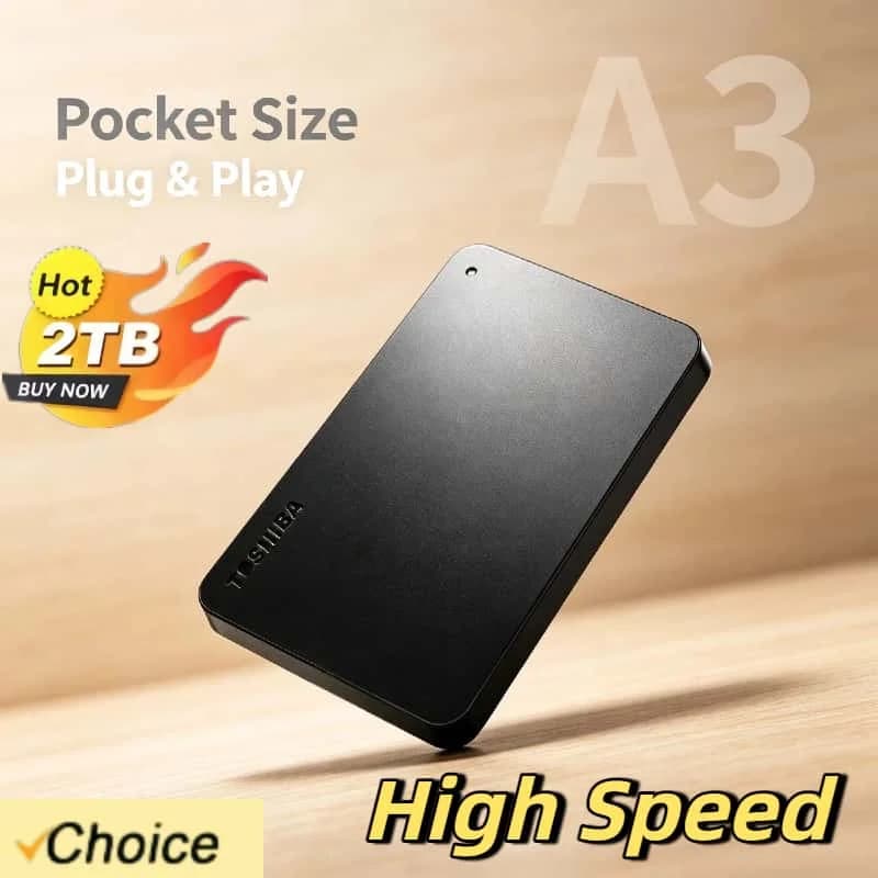 Disco Rigido Esterno OEM per Toshiba A3, 500GB 1TB 2TB, USB3.0, HDD Esterno Portatile da 2,5 Pollici