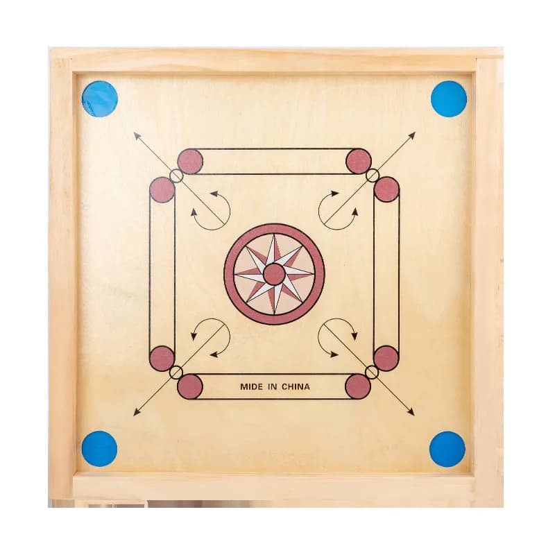 Gioco da tavolo Carrom Classic Strike Gioco in legno Gioco a mano da tavolo Scacchi con moneta Gioco da tavolo educativo per famiglie con superfici lisce