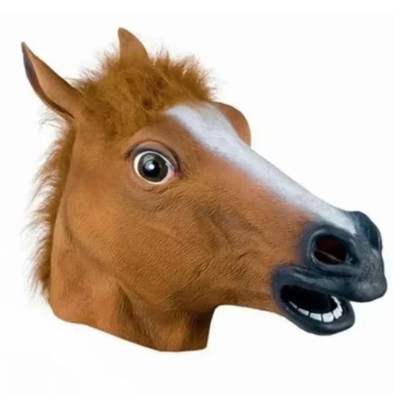 Festa divertente e divertente Festival Maschera per testa di cavallo Copricapo NUOVA simulazione Maschera per testa di cavallo Costume cosplay