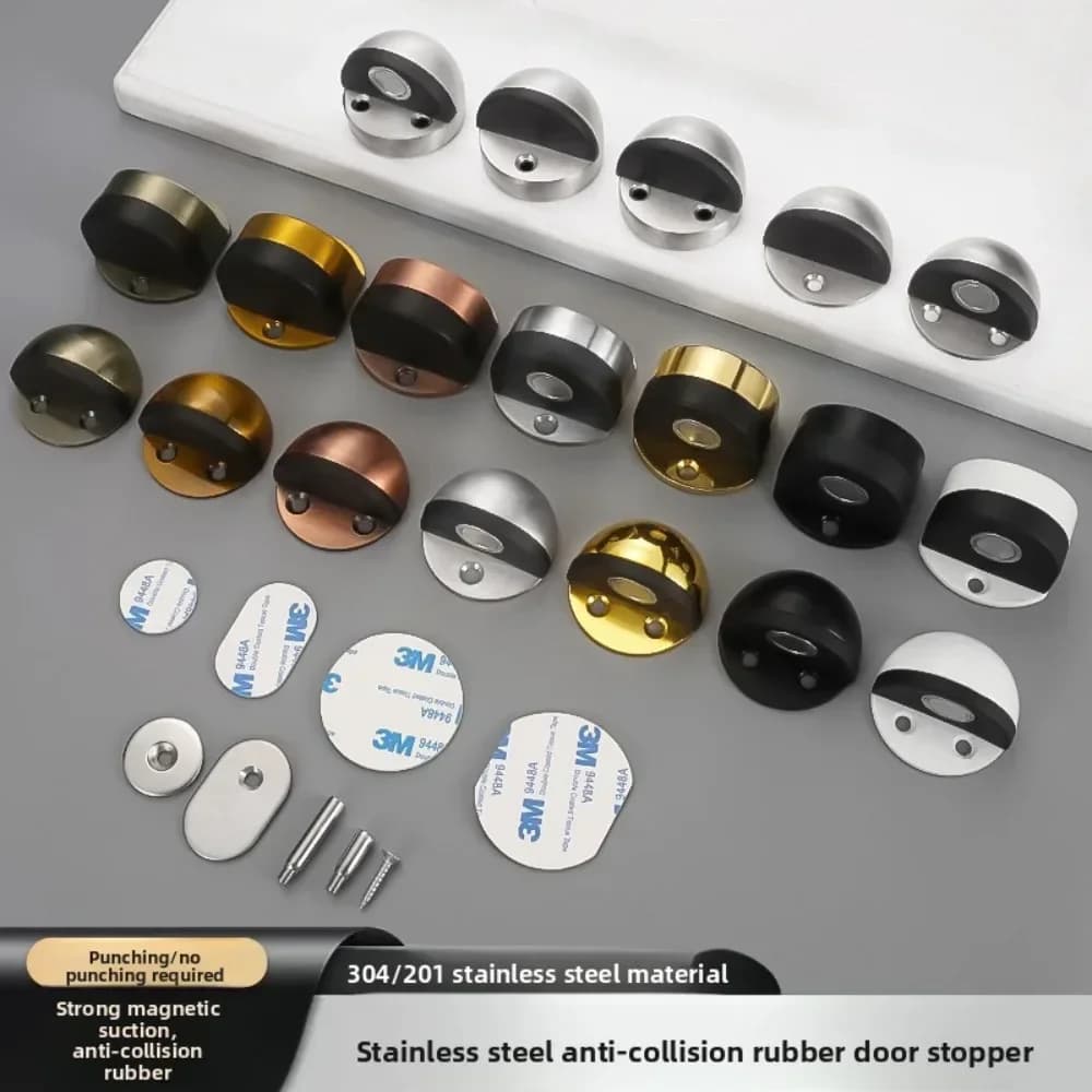Fermaporta magnetico Fermaporta in acciaio inossidabile Supporto per porte Miglioramento domestico Fermaporta nascosto Ferramenta per mobili Magnetico