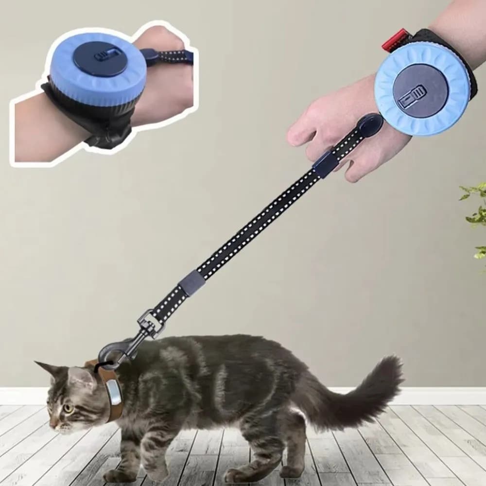 Guinzaglio per Cani Retrattile Automatico con Impugnatura Antiscivolo, Corda di Trazione Regolabile a Mani Libere, Blocco con Un Clic, Guinzaglio Riflettente per Cani