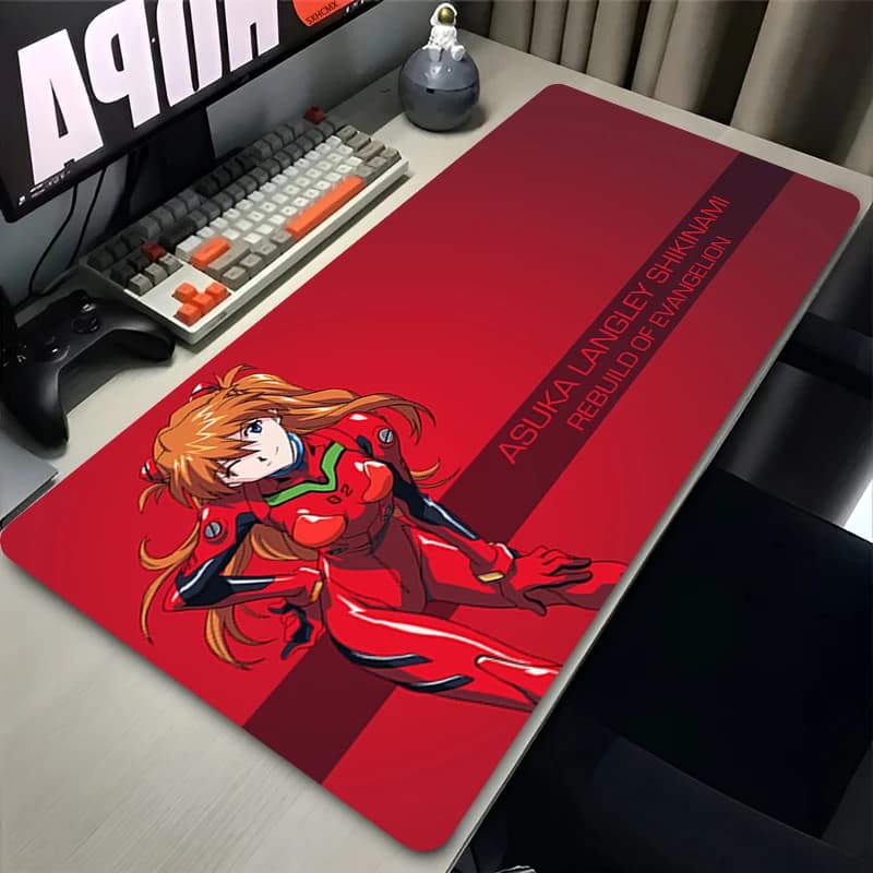 Gaming Big XXL Mouse Mats, Gamer Keyboard Mat, Laptop Desk Mat, Mouse Anime Girl Asuka E-Evangelions Carpets