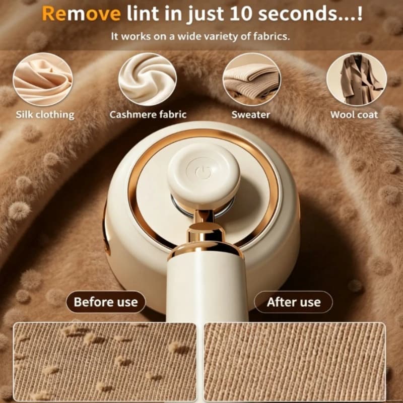 Large Area Efficient Fabric Fuzz Trimmer Vintage Household Clothes Hair Ball Remover Long Battery Life Fast Charging Lint Shaver