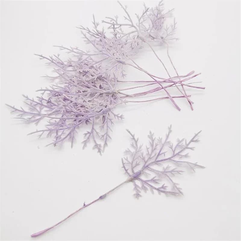 10 artificial flowers with branch of pine embed for wedding garlands, diy decorations, artificial plants