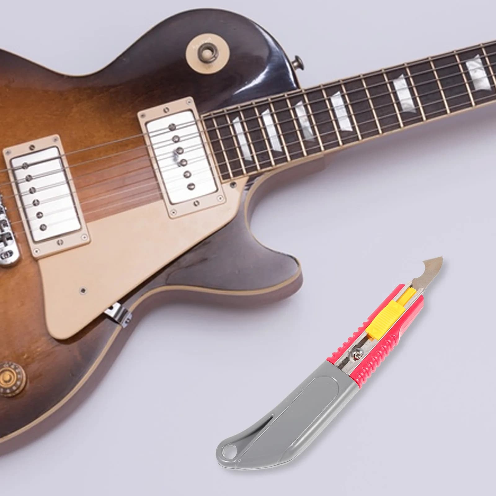 2 pezzi taglierina per pulizia scanalature per cavi per chitarra durevole plastica metallica leggera portatile per chitarra ukulele basso mandolino slot cleaner