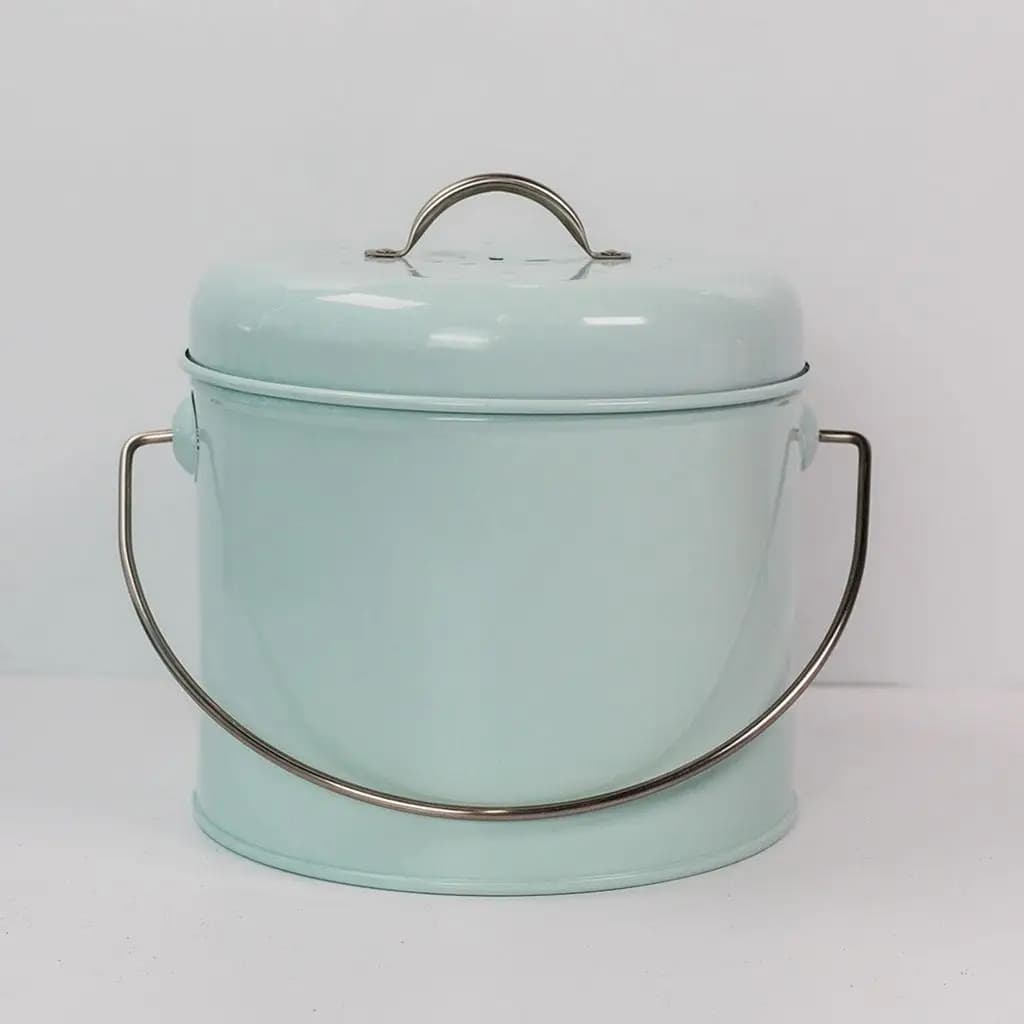 Kitchen Countertop Compost Bin Stainless Steel Food Waste Pail with Filtered Lid for Home and Garden Use