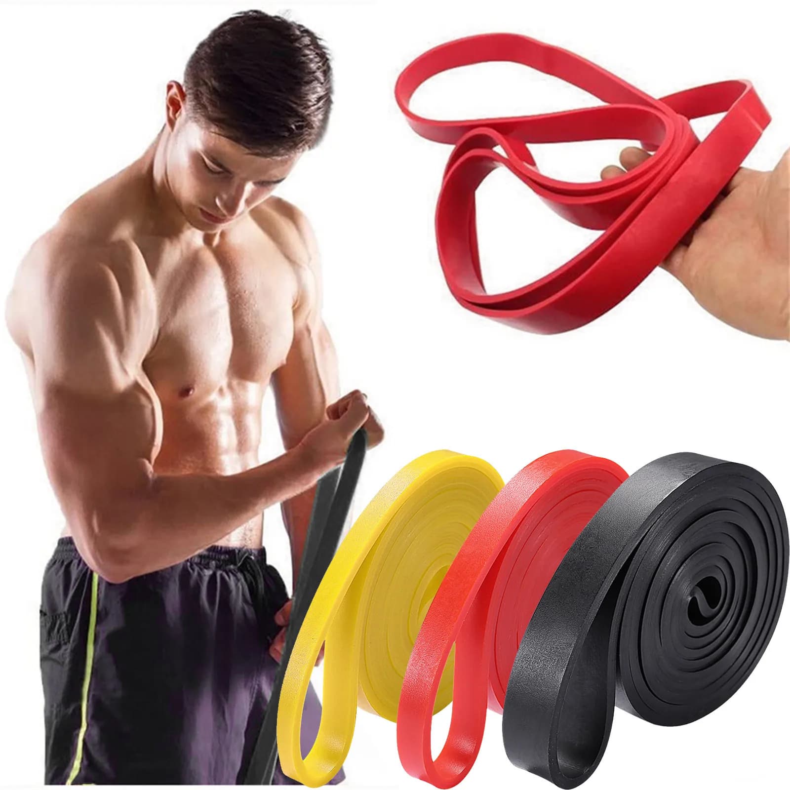 Elastic Exercise Training Ruber Loop Elastic Strength Gym Fitness Equipment Training Unisex Expander