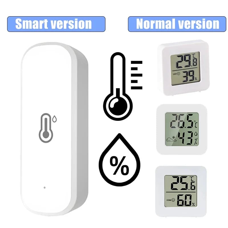 WiFi Tuya temperature humidity sensor Smart Life APP Control Monitor Smart Home works with Alexa Google Hub required