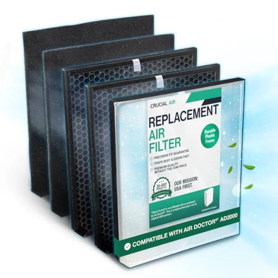 Sostituzione del filtro purificatore d'aria compatibile con Air Doctor AD2000 Include 1 filtro dell'aria efficiente e 2 filtri al carbone + 2 pre