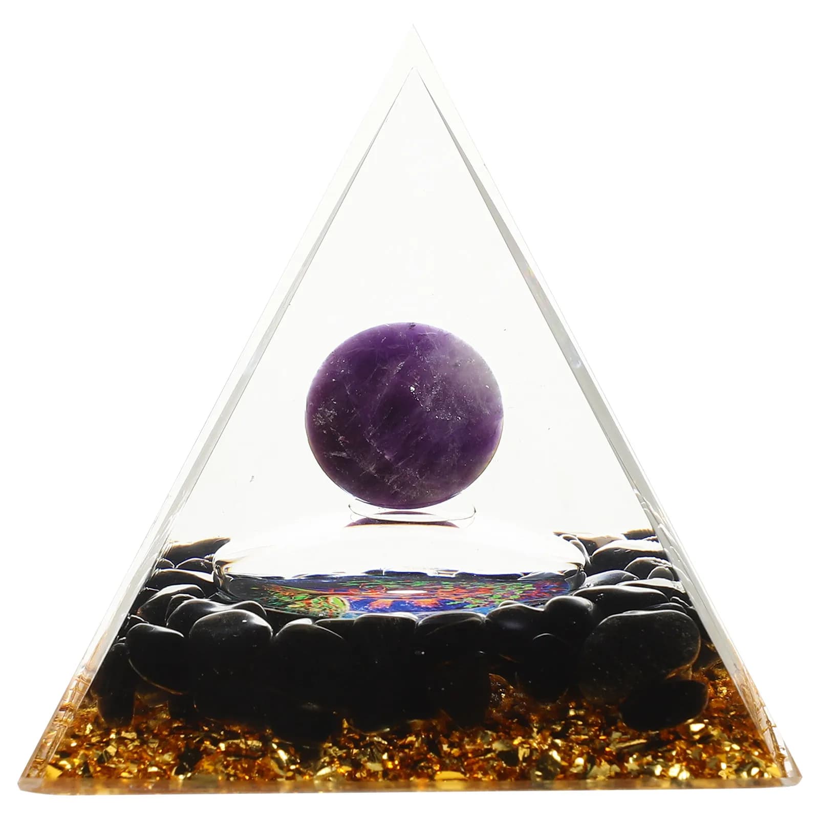 Craft Crystal Pyramid Pendulum Wear Resin Home Decor Egyptian Pyramid nament Resin Meditation Energy Symbol Decors