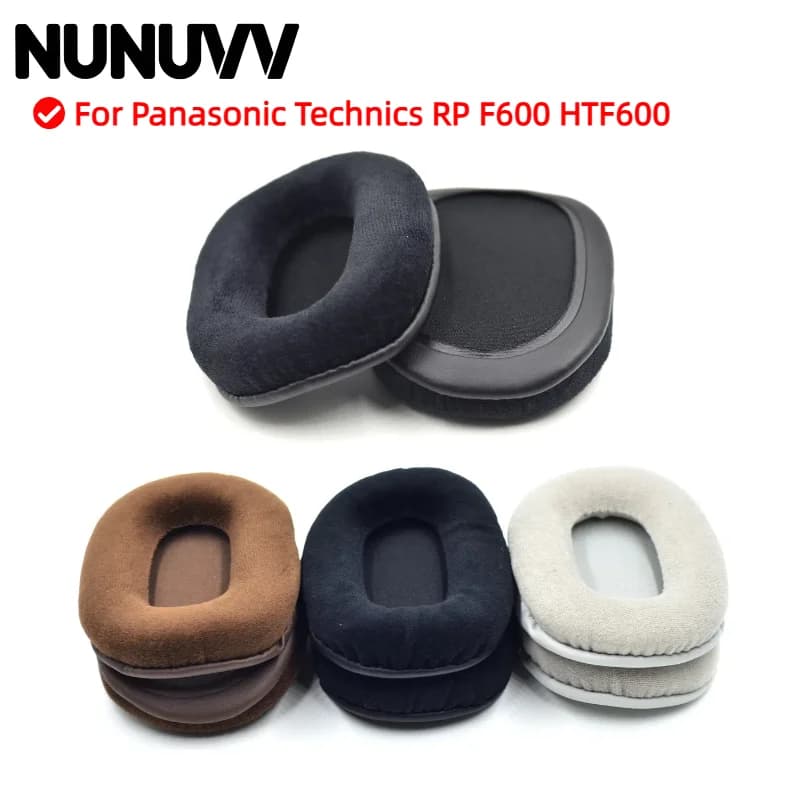 NUNUVVV Replacement cushions Memory Foam Ear Cushion for Panasonic Technics RP F600 HTF600 Gaming Headphones Headsets Headsets
