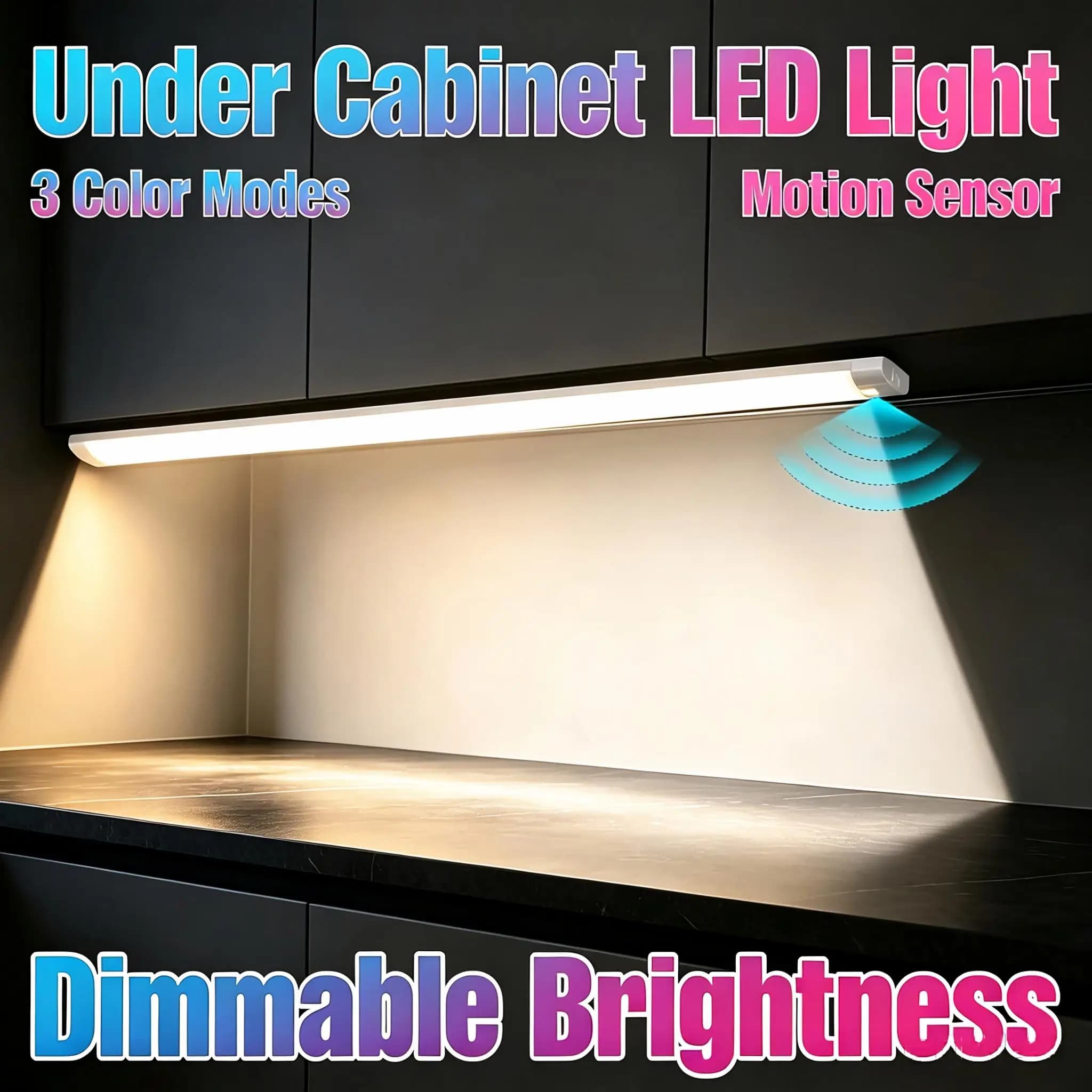 LED Under Cabinet Light USB Rechargeable Motion Sensor Closet Lamp Wireless Nightlight For Kitchen Wardrobe Stair Decor Lighting