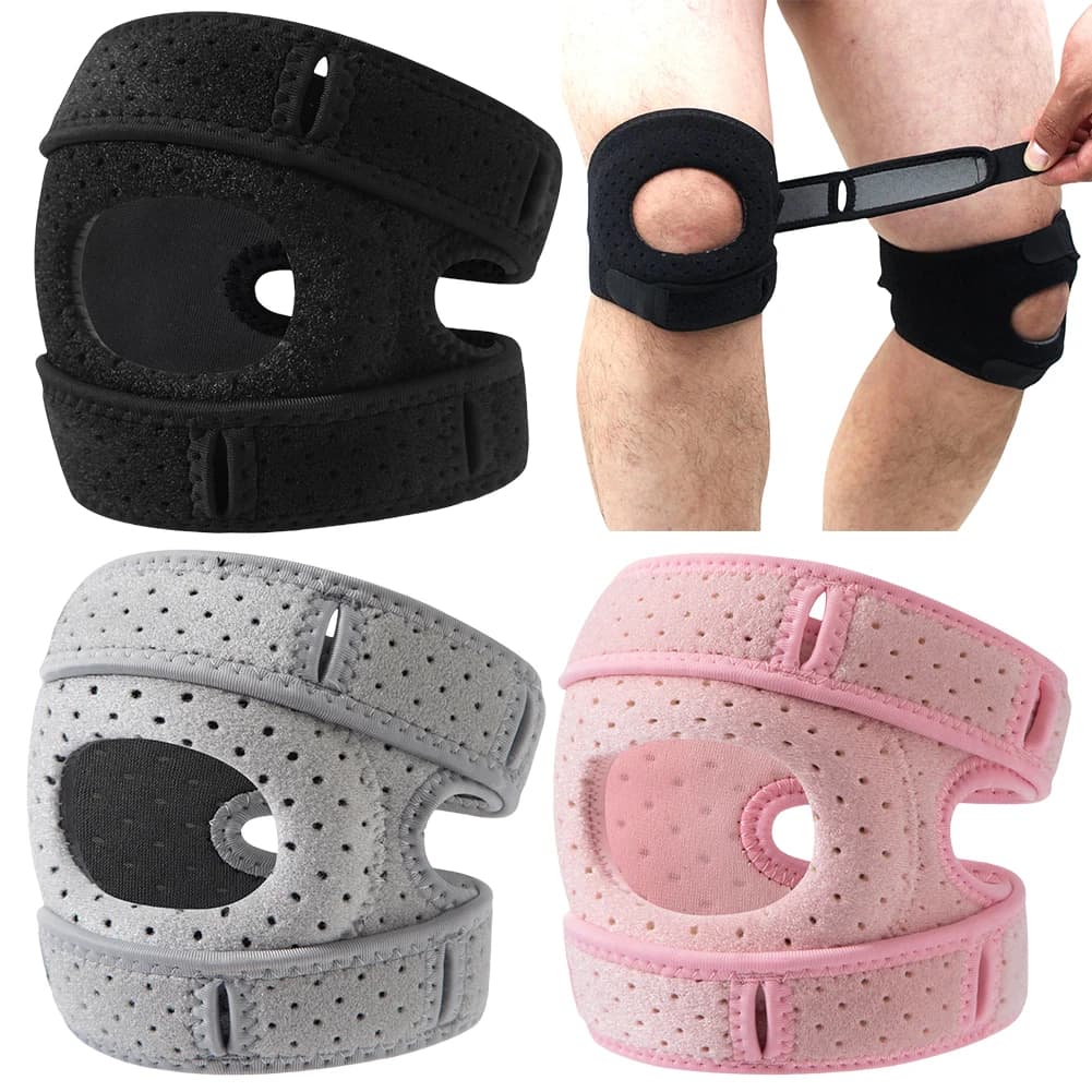 Ginocchiera rotulea Supporto per ginocchio regolabile Manicotto di compressione per ginocchio avvolgente per lesioni alle legamenti articolari dell'artrite
