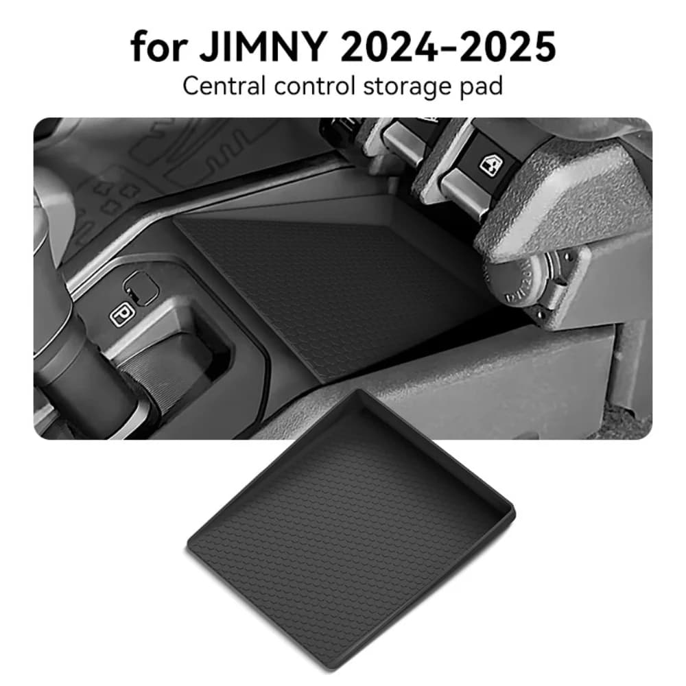Organizer per Console Centrale Suzuki Jimny 2024 2025, Vassoio Portaoggetti Nero per Interni Auto