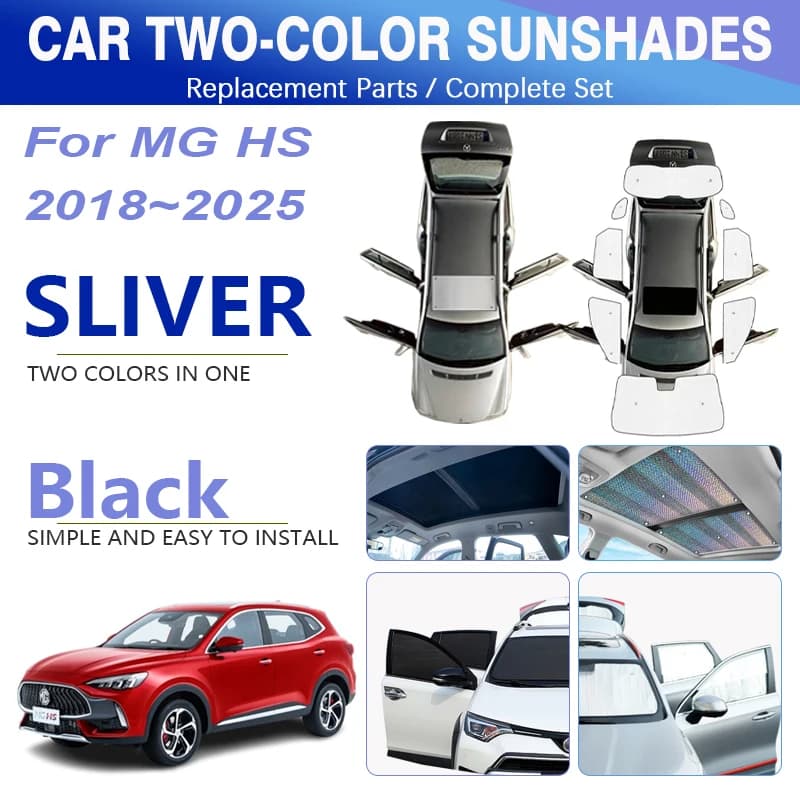Misura per MG HS EHS Plug-in AS23 2018 ~ 2025 parasole per finestrino dell'auto visiere per finestre scudo lucernario parabrezza tappetini accessori Auto