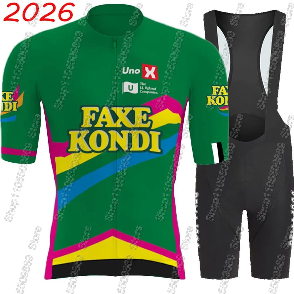 UNO X 2026 Pro Team Cycling Jersey Set Summer Norway Green Clothing Men Kit Road Bike Shirts Suit Bicycle Bib Shorts MTB Uniform