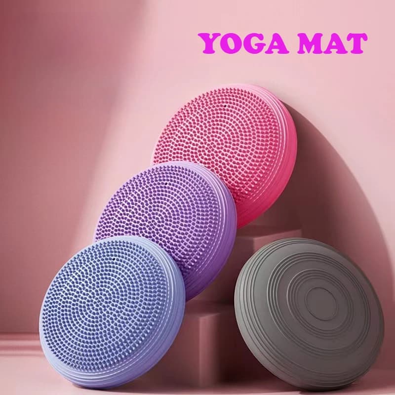 Tappetino Yoga in PVC Rinforzato, Cuscino Gonfiabile per Massaggio ed Equilibrio, Attrezzatura per Yoga, Pilates e Fitness Domestico per Donne