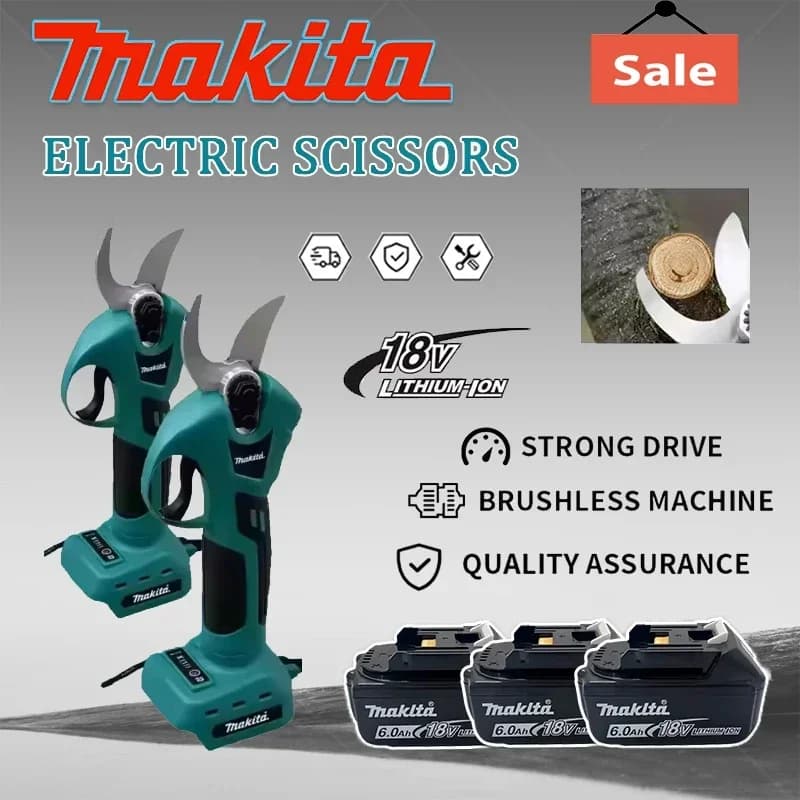 Makita Professional Power Scissors, Wireless Electric Cessors, Garden Tools