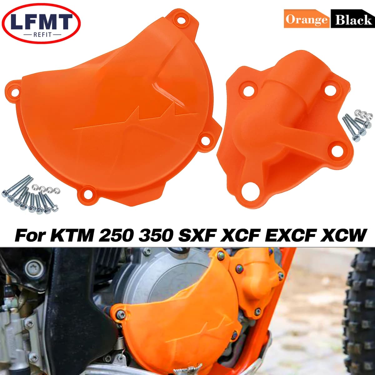 Copertura Protezione Frizione Motore e Pompa Acqua per Moto KTM 250 350 EXCF SXF XCF XCFW SIX DAYS FREERIDE Dirt Bike 2011-2016