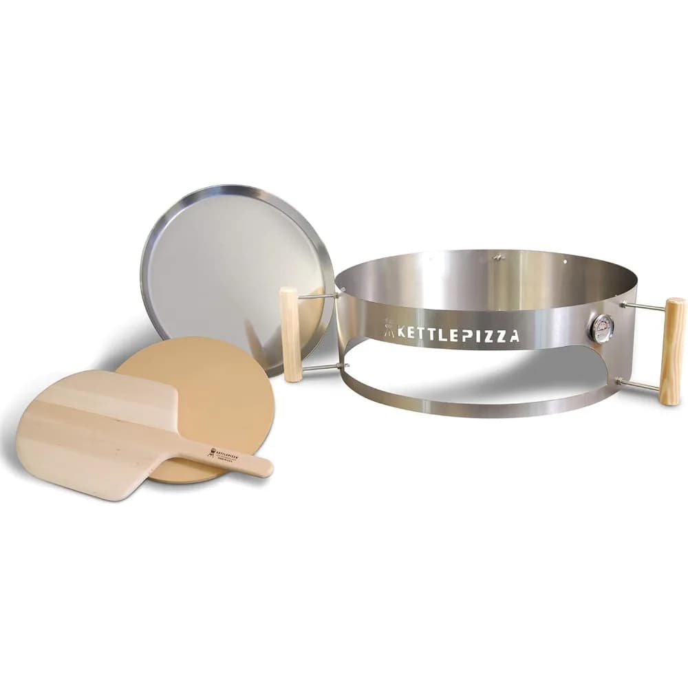 22,5 - Kit forno per pizza per griglie bollitore da 22,5 pollici, include pietra per pizza importata e buccia per pizza in legno Consegna veloce