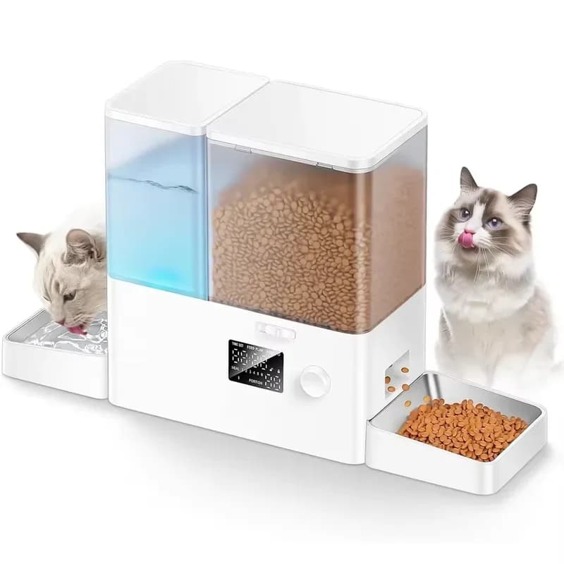 for Tuya APP Control Smart Pet Feeder and Water Fountain 2 in 1 Automatic Dog Dispenser Food and Water Bowl With Camera
