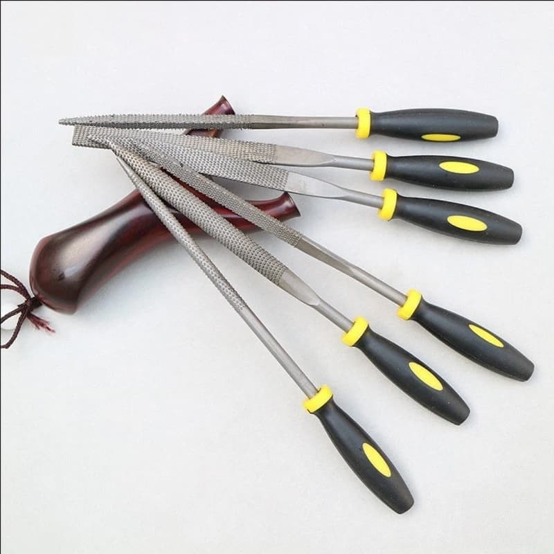 Strumento professionale per il post-elaborazione di modelli, set da sei pezzi per lucidatura 3mm × 140mm, resistente, robusto e facile da usare