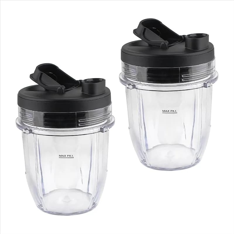 B51CNUOVO! Confezione da 2 pezzi di ricambio, tazza da 12 once con coperchio per Ninja BL450 BL640 BL680, contenitore di ricambio per succhi, accessori per frullatore