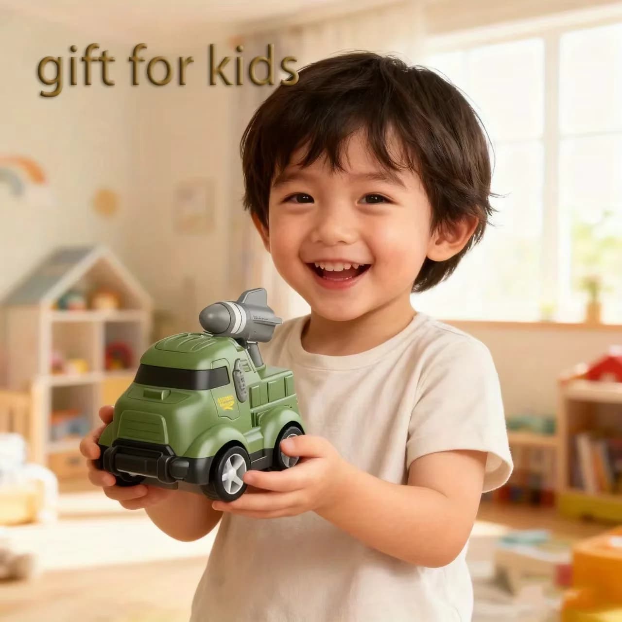 Giocattoli Militari a Inerzia con Cartoni Animati Casuali, Scatola a Sorpresa, Modellino Realistico, Regalo Ideale per Compleanni e Natale dei Bambini.