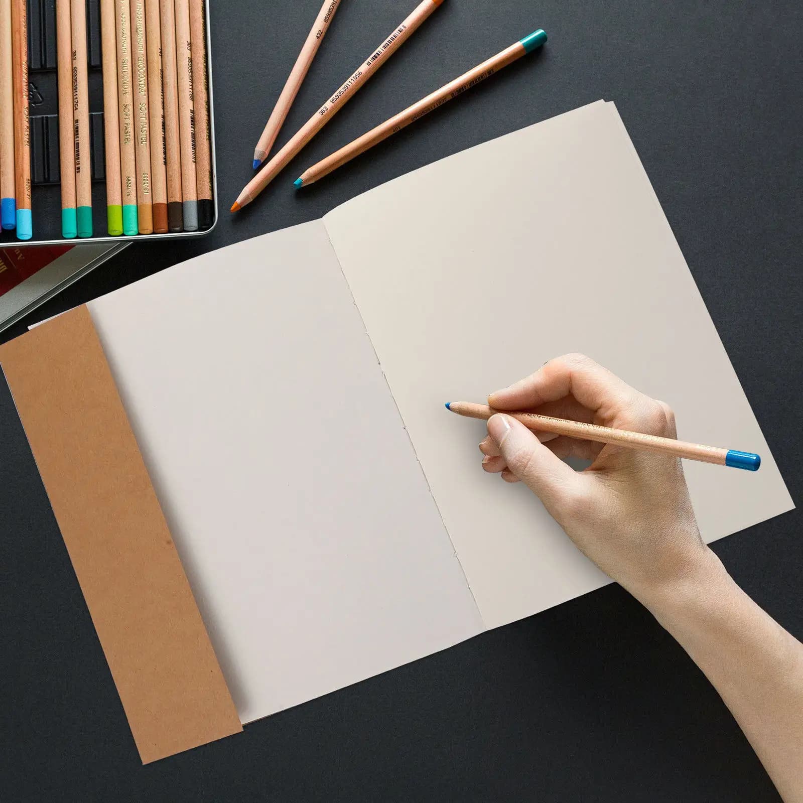120Sheets Sketch Book Pad Compact Lightweight Portable Sketchbook Ideal Gift for Sketching Lovers Birthday Christmas New Year