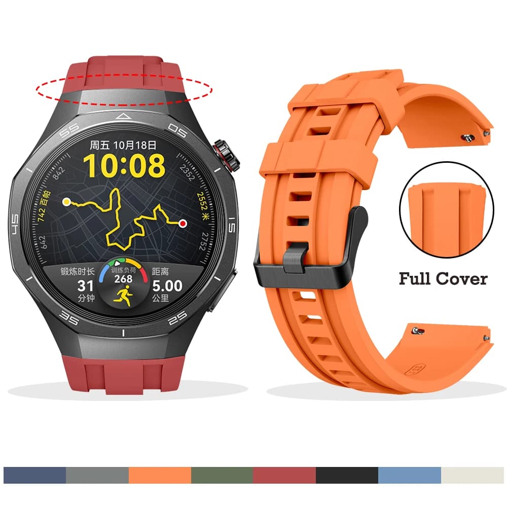 Cinturino senza spazi vuoti compatibile con Huawei Watch GT5 Pro 46mm Uomo Donna Cinturino di ricambio in silicone per cinturino Huawei GT5 Pro 46mm