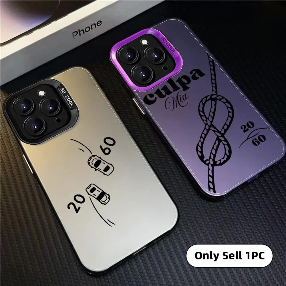 Moive C-Culpa Mia Phone Case For iPhone 17 16 15 14 13 12 11 Pro Max Designer Matte Laser Aurora Funda Phone Case