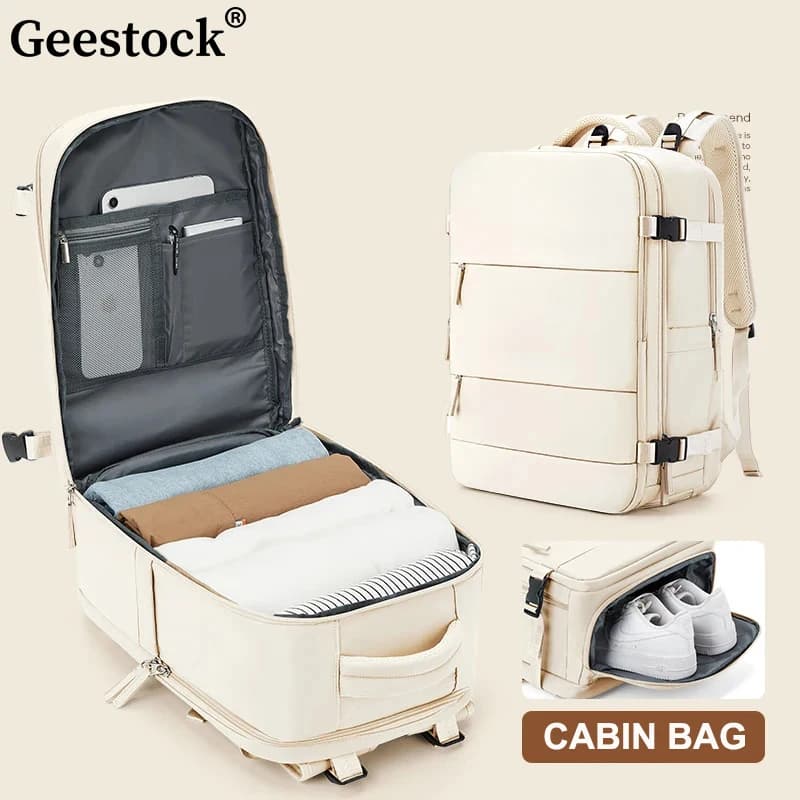 Geestock mochilas Zaino da viaggio 40x20x25 Borsa da cabina Zaino per laptop Bagaglio da trasporto Zaino per aereo Zaino impermeabile