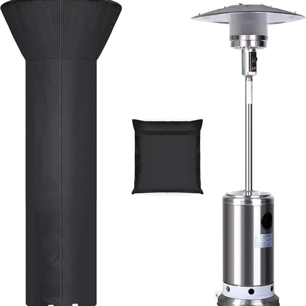 Sun-resistant patio heater waterproof cover, total cover dust protection for vertical garden heaters