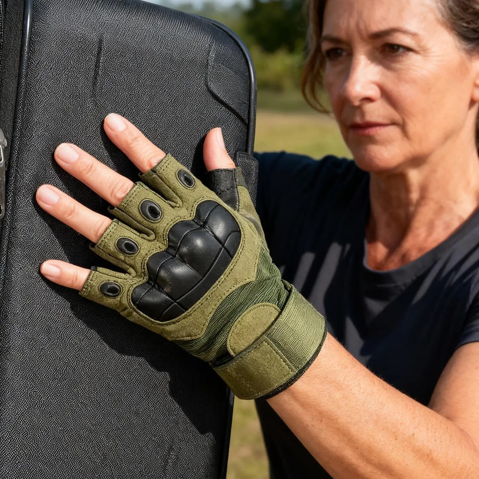 Sports Gloves for All Seasons, Heavy Duty Bike Gloves, Half-Date Gloves for Driving, Moto, Winter Fitness and Canoeing