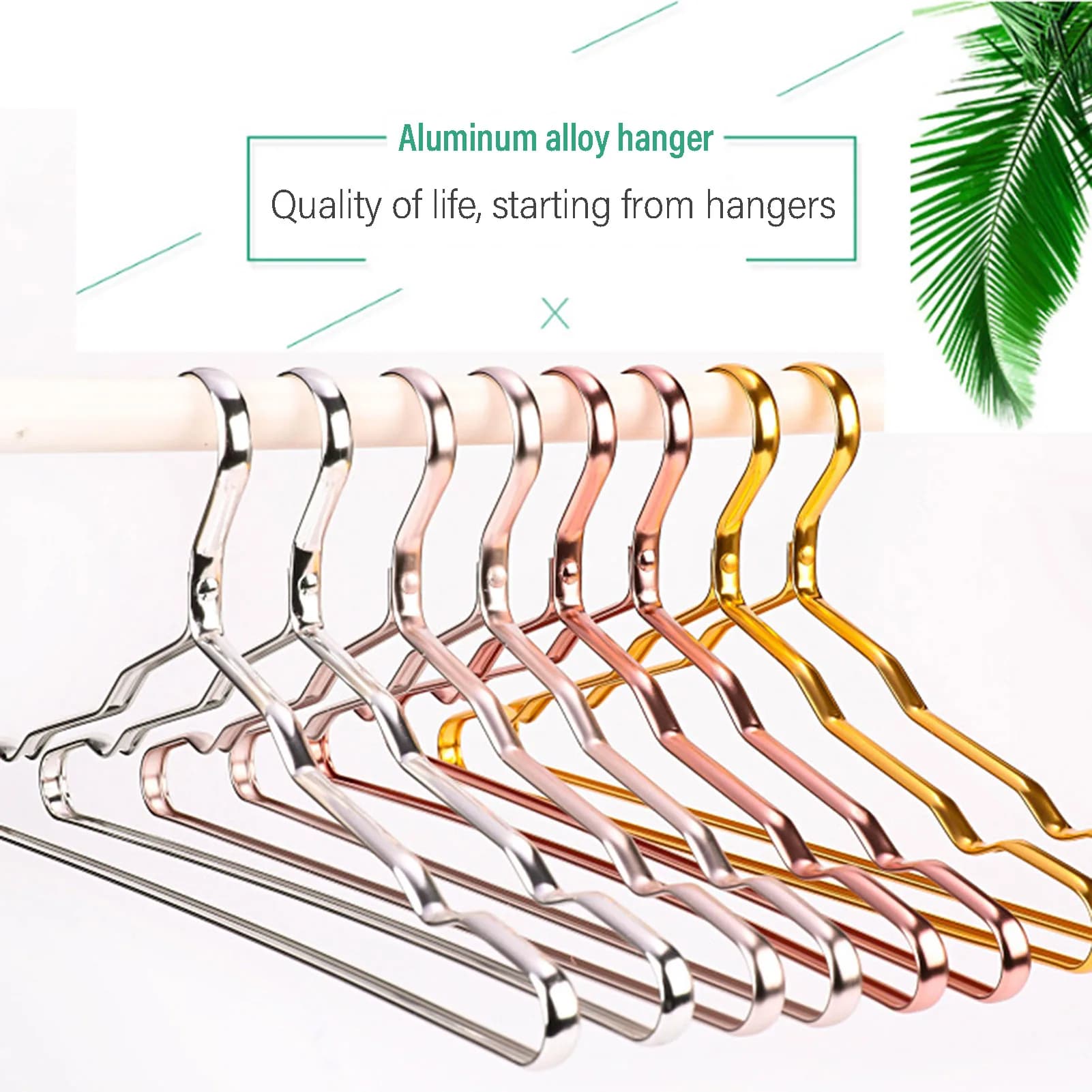 Anti-slip hanger in Aluminium Alloy, Organizer Space Saving for Wardrobe, Clothes Door Without Signs for Laundry