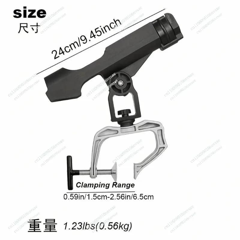RH20 Adjustable Boat Fishing Rod Holder - Universal Rail Mount for Raft/Yacht, Heavy Duty Marine-Grade Aluminum Anti-Rust Design
