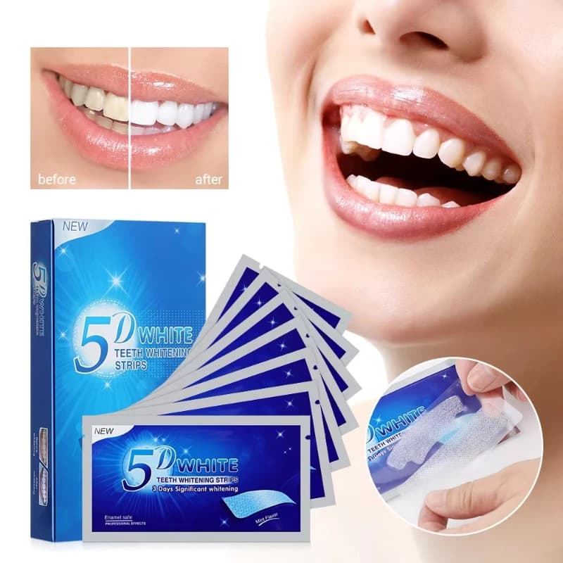 5/10/20/30 Strisce Sbiancanti per Denti al Gusto Menta, Gel Pulizia Denti, Nastro Sbiancante, Sbiancante per Denti, Cura Orale, Igiene Dentale