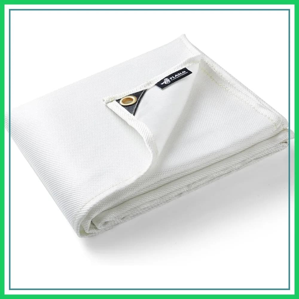Coperta ignifuga in fibra di vetro per impieghi gravosi, protegge l'area di lavoro dalle scintille, isolata per fumatori e grill (40x40 pollici)