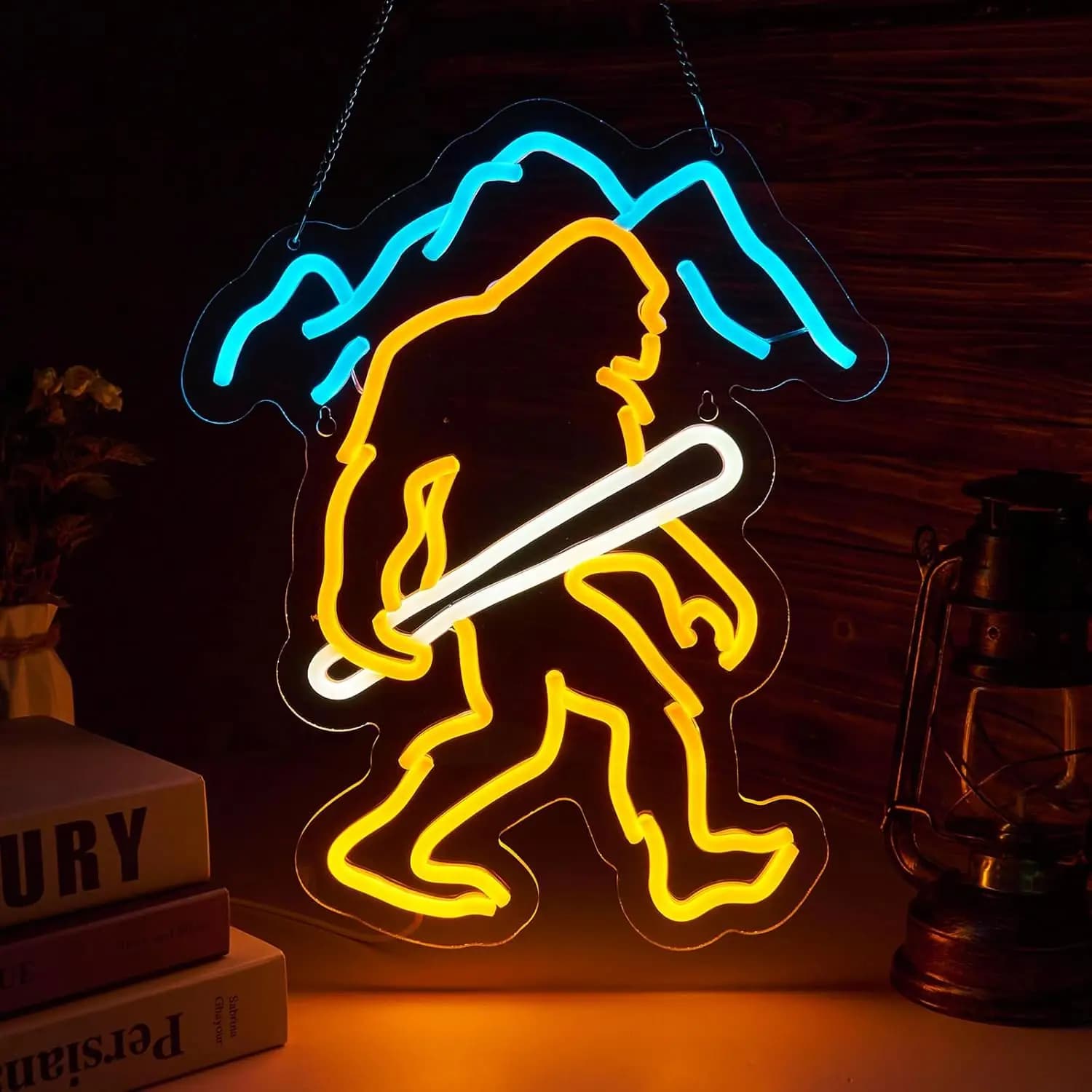 Sasquatch Luci al neon a LED Luce notturna dimmerabile per Bar Club Camera da letto Decorazione dell'hotel Festa di compleanno Decorazioni al neon per esterni Regali