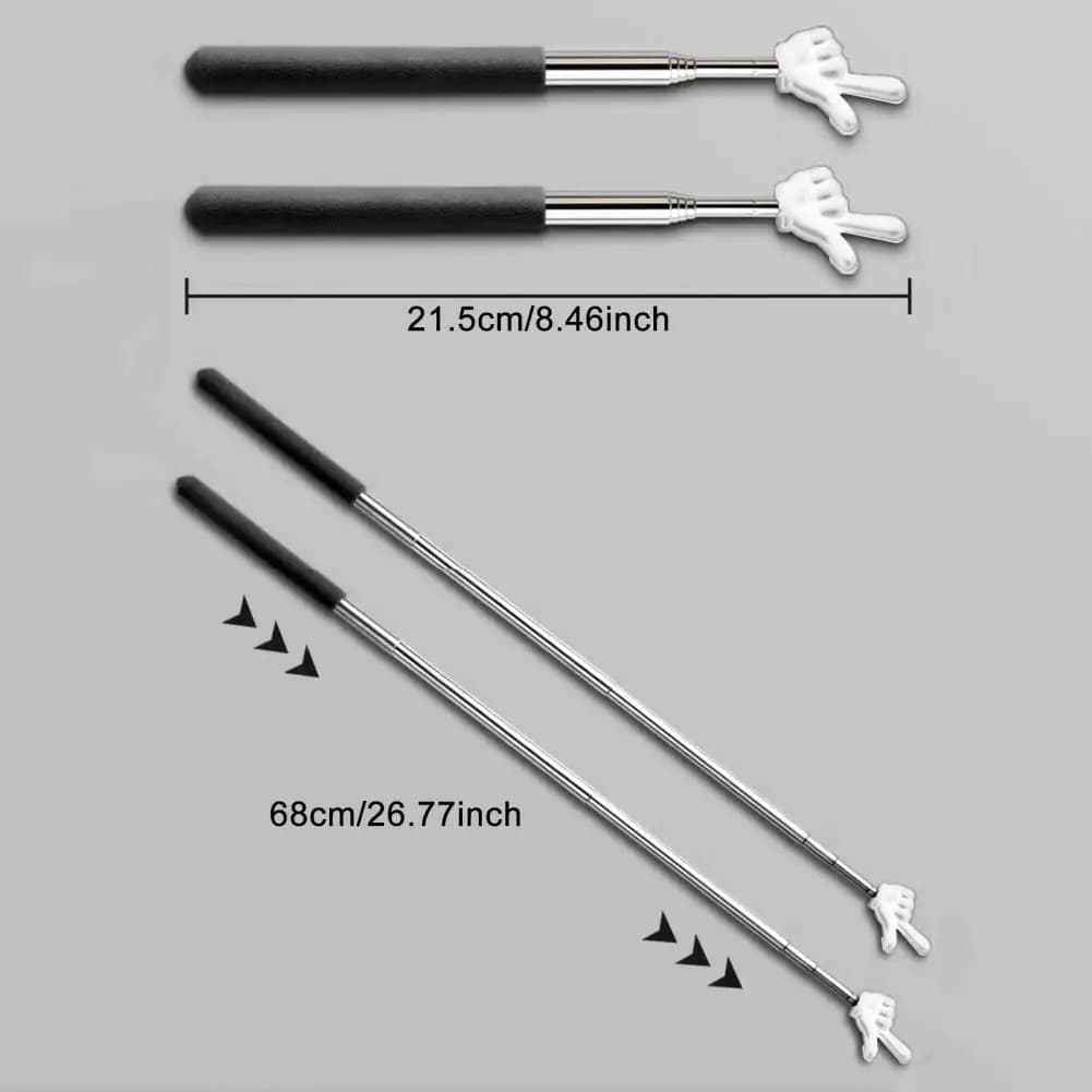 Bacchetta di guida portatile allungabile con puntatore telescopico per insegnanti da 21,5-68 cm per materiale didattico per presentazioni scolastiche