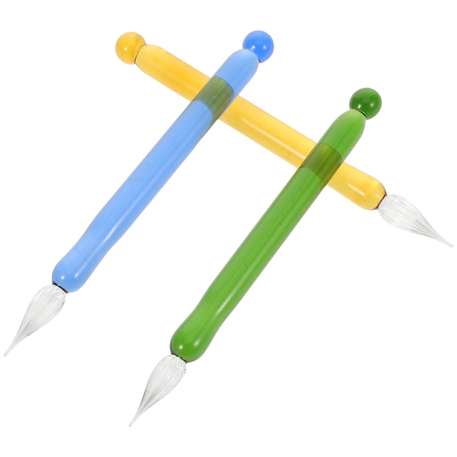 3Pcs Transparent Glass Dip Pen Elegant Handmade Calligraphy Writing Art Signature Creative Journal Pens Writing Pen Set