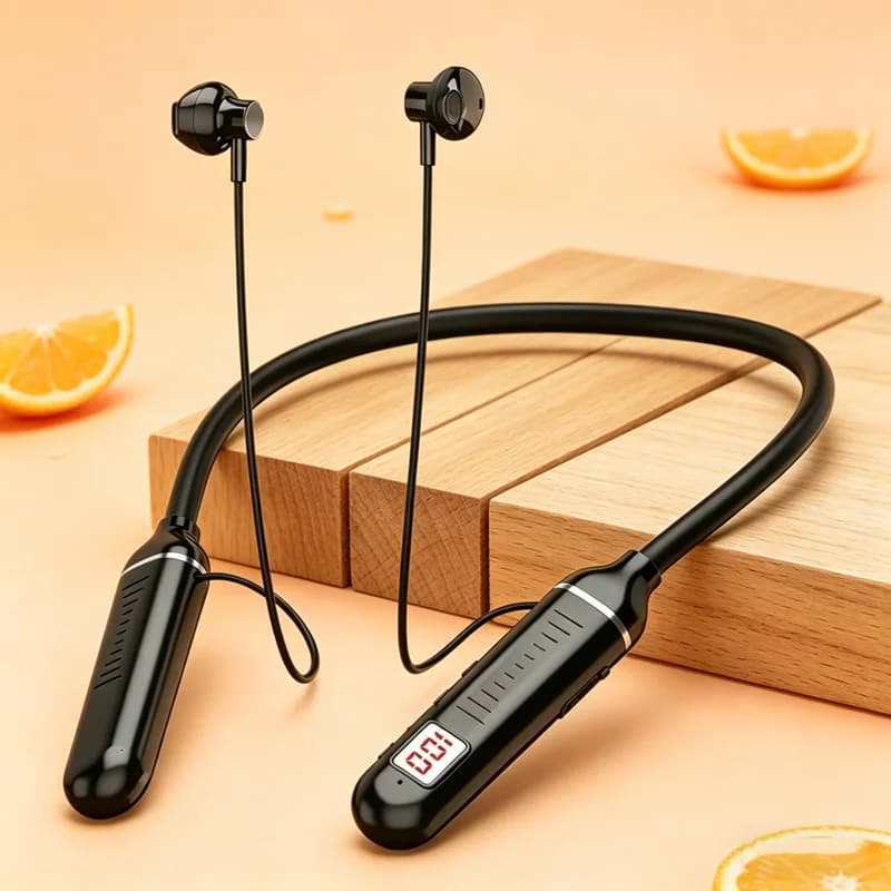 K58pro TWS Cuffie wireless Bluetooth 5.2 Auricolari con fascia magnetica da collo, auricolari sportivi impermeabili con microfono e cancellazione del rumore